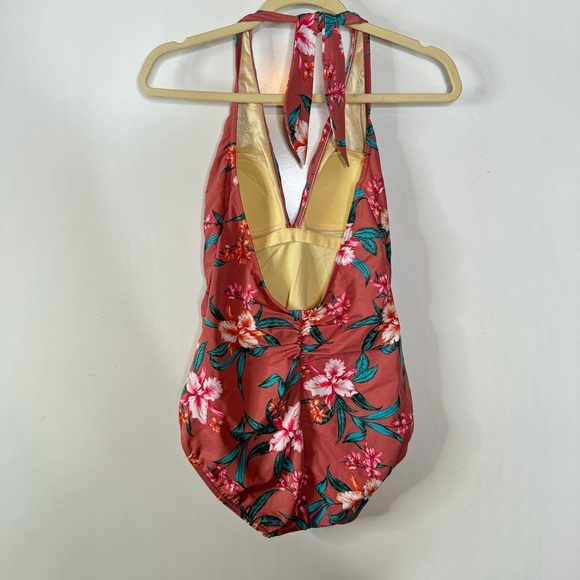 Dreamsuit by Miracle Brands NWT Floral Halter Neck One Piece Swimsuit Size 10 - Picture 3 of 7
